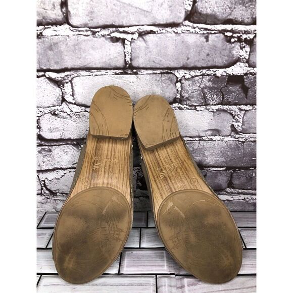 Dansko Maci Taupe Textured Beige Tan Leather Heel Sandals Women Sz 40EU/9.5M US - Picture 6 of 16